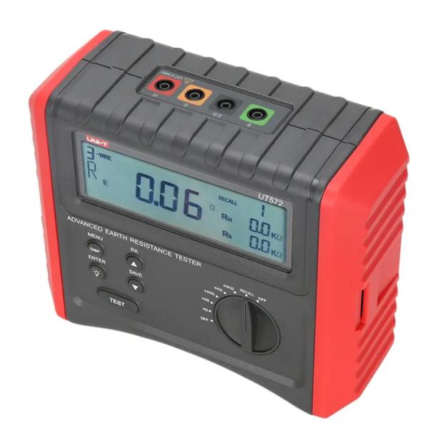 UNI-T UT572 Portable Mini High Precision Resistance Tester Smart Earth Resistance Tester Circuit Measurement Electrician Tools