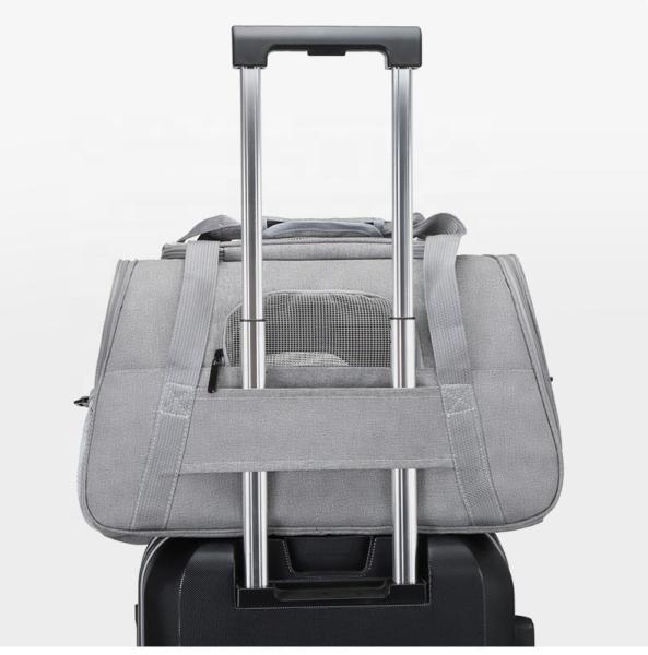 Sac de transport pour animaux de compagnie de taille moyenne pour chiens, chats et chiots OEM pliable à face douce