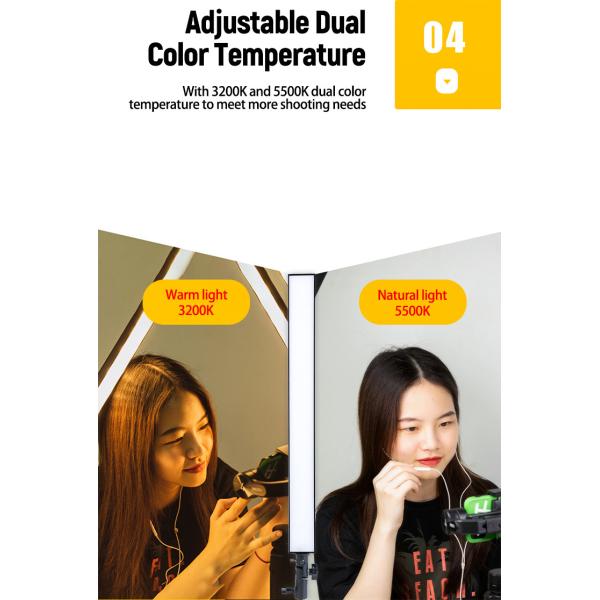 Full Color Stage Lighting Equipments Stepless Dimming Photo Booth Light Fill