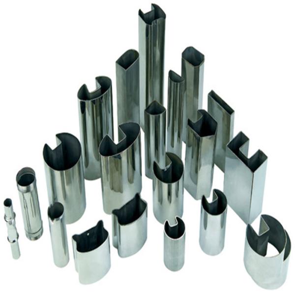 high quality 304 316 stainless steel round slotted tube and SS pipe for glass railing