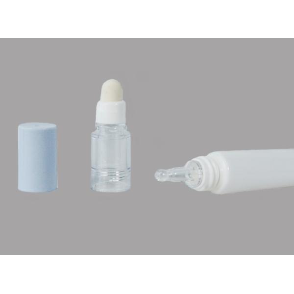 Tubo de empaquetado de la esencia de la crema del ojo del tubo cosmético plástico del dropper con la cabeza de la esponja