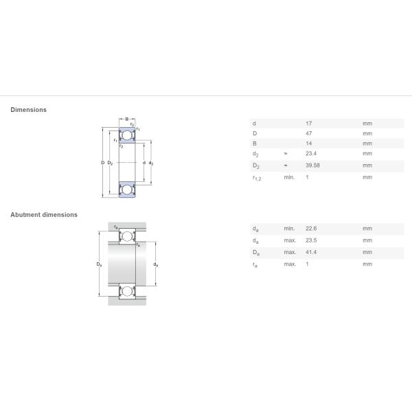 6303 2RSH C3 Deep Groove Ball Bearing High Precision Bearing 17X47X14 MM