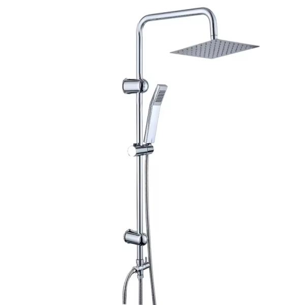 Thermostatic Mixer Shower Bathroom Chrome Plated Stainless Steel Wall Mount Faucets Taps