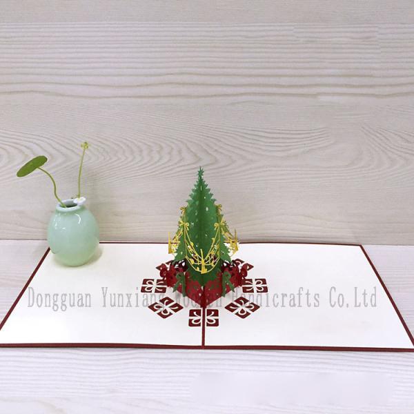 Wooden Product Holiday Merry Christmas 3D Pop up Greeting Cards Wooden Cards