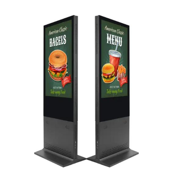 55 Inch Android WiFi Double-Sided Touch Screen LCD Anti-Glare Poster Kiosk Built-In CMS for Elevator Mall Station Advertising