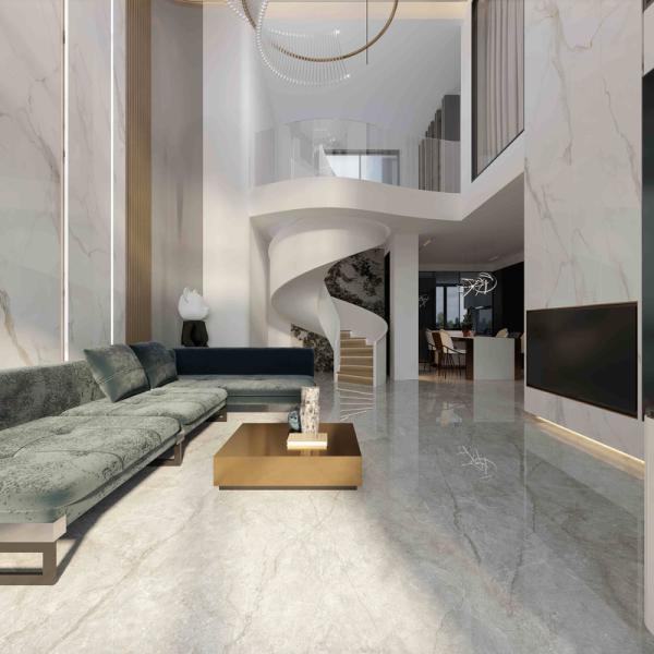 900x1800mm Polished Glazed Porcelain Tiles with Modern Stone Imitation Texture