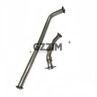 Système d'échappement de performance en acier inoxydable pour Toyota Hilux REVO 2015-2023 Pipe avant vers le bas avec silencieux et extrémité d'échappement pour voitures et camions
