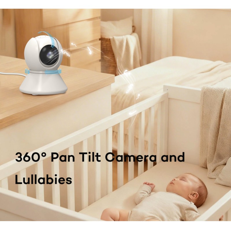 Best Price 5inch 720p Factory Digital Video Baby Monitor with Camera Crying Detection New Baby Audio Camera Baby Monitor