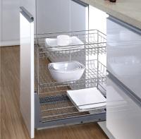 Acessórios modernos da cozinha da longa vida sob a linha cesta da gaveta do armário das prateleiras de deslizamento
