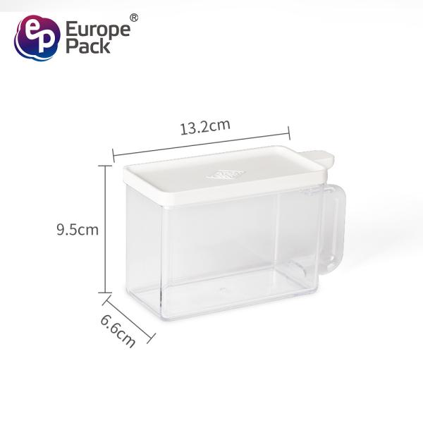 Transparent spice Jar set plastic seasoning box spice jar with spoon kitchen storage rack spice box