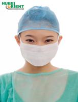 Máscara facial desechable sin irritación de 3 pli OEM con corbatas dobles no tejidas