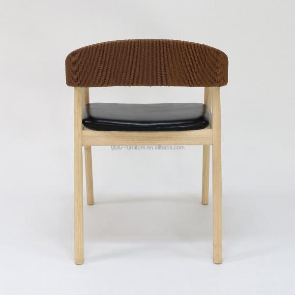 Leisure Facilities Solid Wood Dining Chair for Restaurant Hand-woven Cord General Simplicity Home Furniture