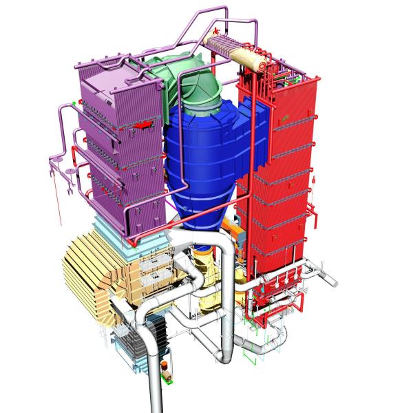 Professional 25T Circulating Fluidized Bed Boiler Good Heat Resistance