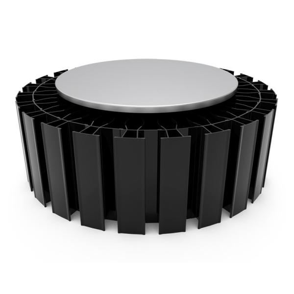 СИД освещая алюминиевый теплоотвод штранг-прессования 150W с анодируя чернотой