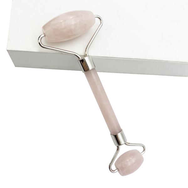 Perfecore Jade Roller Beauty Rose Quartz Guasha Roller Face Neck Gua sha Massage Tool Stone for Hand Made Craft and Skin Care