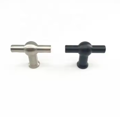 Modern Black Dresser Kitchen Cabinet T-Bar Pull Handle Factory Custom Zamak Material for Wardrobe Drawer Home Decoration