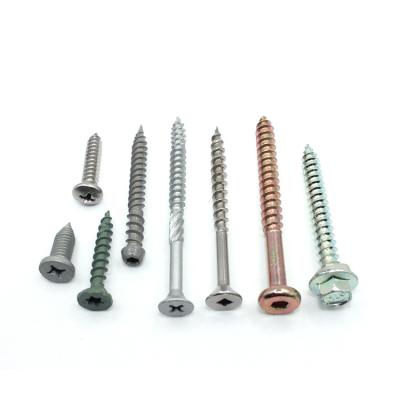 Parafuso de revestimento de piso de aço inoxidável com motor quadrado Torx e cabeça Robertson