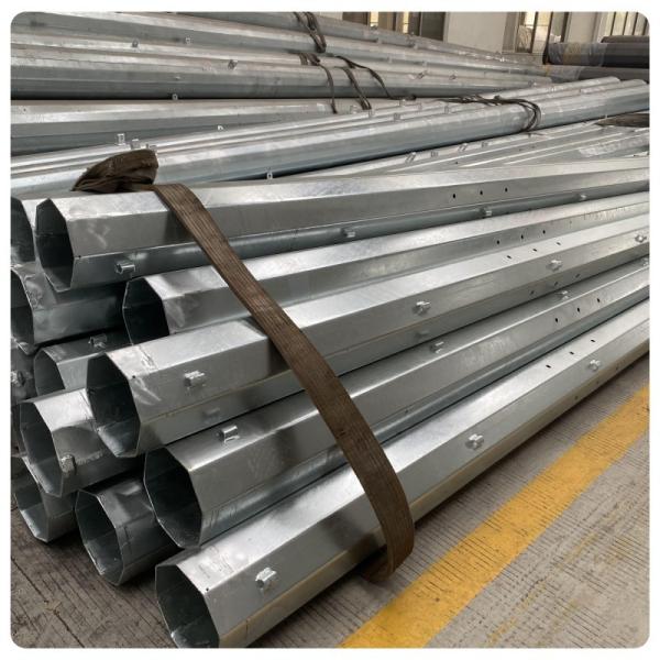 35FT Hot Dip Galvanized Distribution Steel Polygonal Pole For Long Lasting Power Distribution