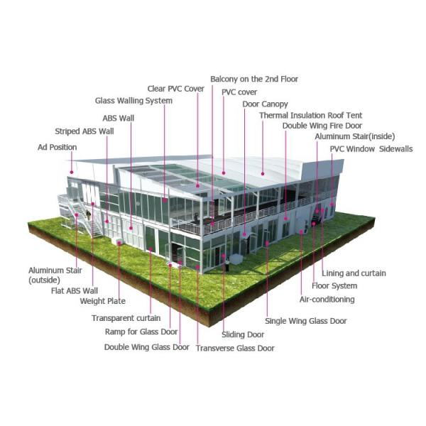 Алюминий и пик ПВК шатры двойной палуба высокий используемые для верховой езды и на открытом воздухе событий