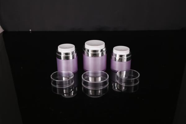 hand lip crystal pump empty square white Screen Printing Airless 30ml Cosmetic Cream Jars