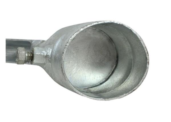 2 1/2 Post Corner Barb Wire Extension Arm Steel 3 Strand Galvanized Surface