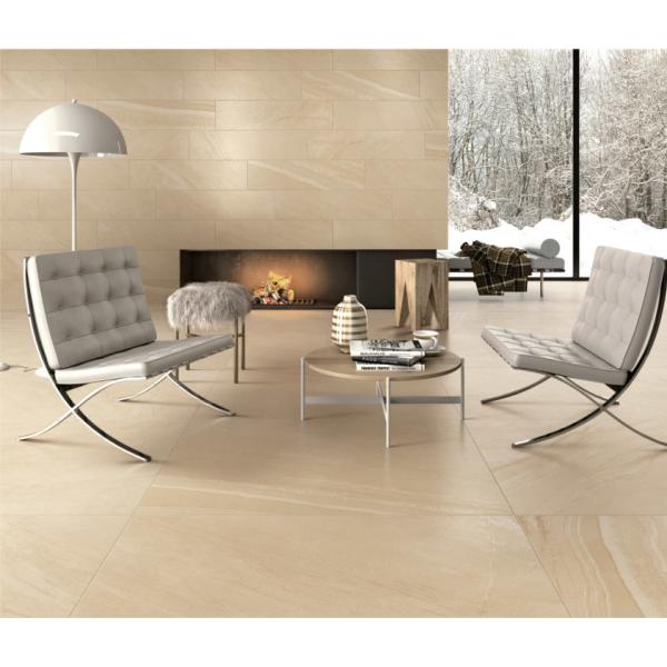 Tuile de grès de porcelaine/salon beiges Matt Beige Wall Tiles Sizes en céramique 600*600