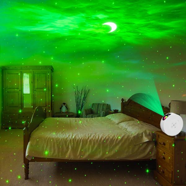 Remote Timer Moon Star Projector RGB LED Light For Home Theater