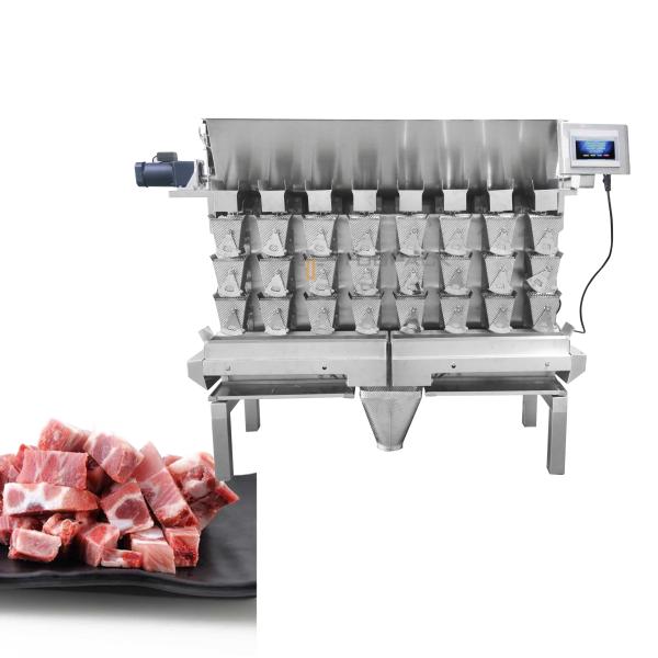 Double vis embrévée industrielle de trémie alimentant le peseur de Multihead pour la nourriture collante fraîche Rib Spare