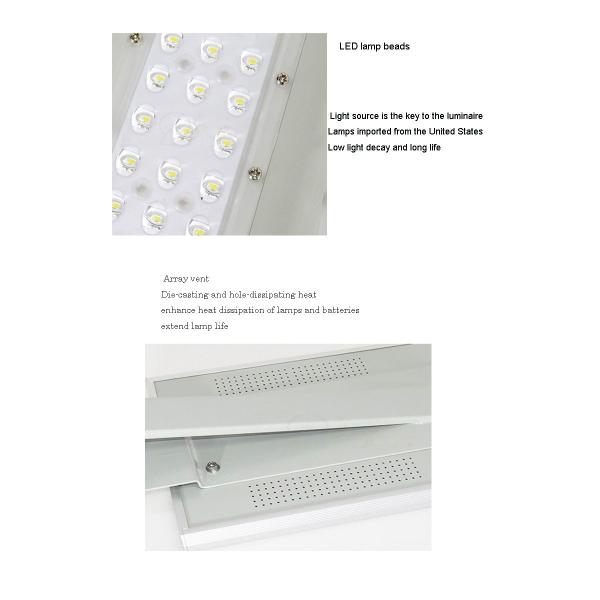 20w 40w 60w Battery Led Solar Street Light Ip65 Waterproof Outdoor Street Lamp