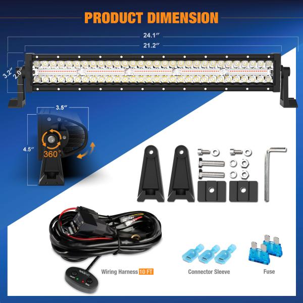 240 Вт световые панели 4х4 транспортное средство светодиодные светодиоды 22