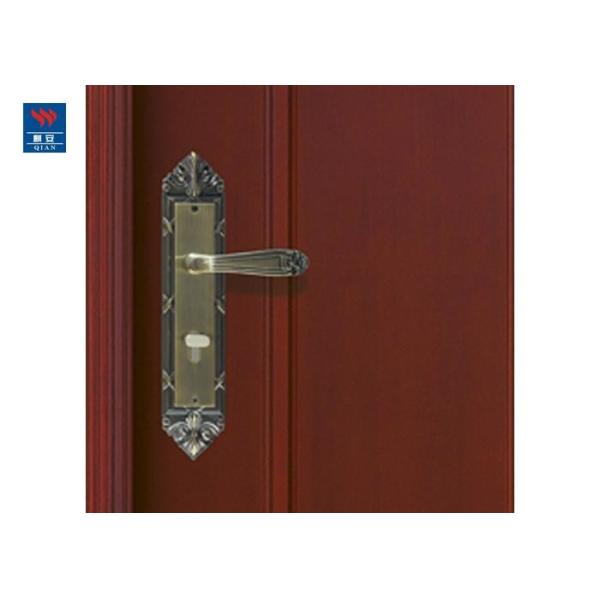 Fire Rated Solid PVC Wood Door Design Timber Hotel Interior Flush Door Fireproof Wood Door