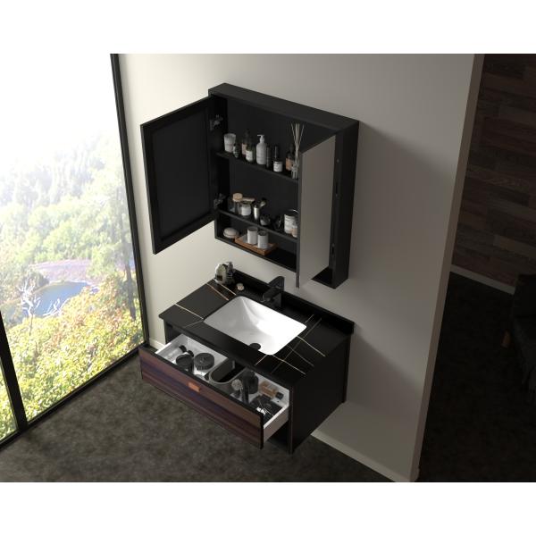 стена шкафа зеркала Ванная комната 800mm установила искусственный мраморный Countertop