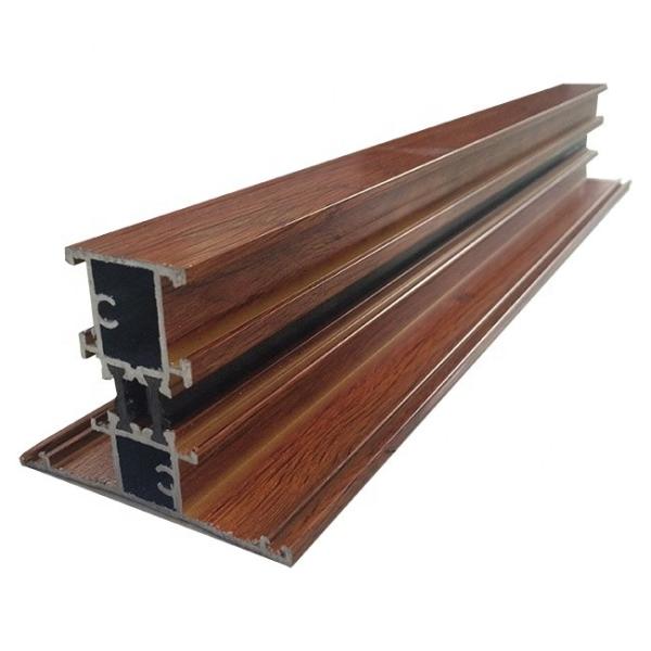 Environment Friendly Wood Grain Aluminum Extrusion  ISO9001 CE Certificated