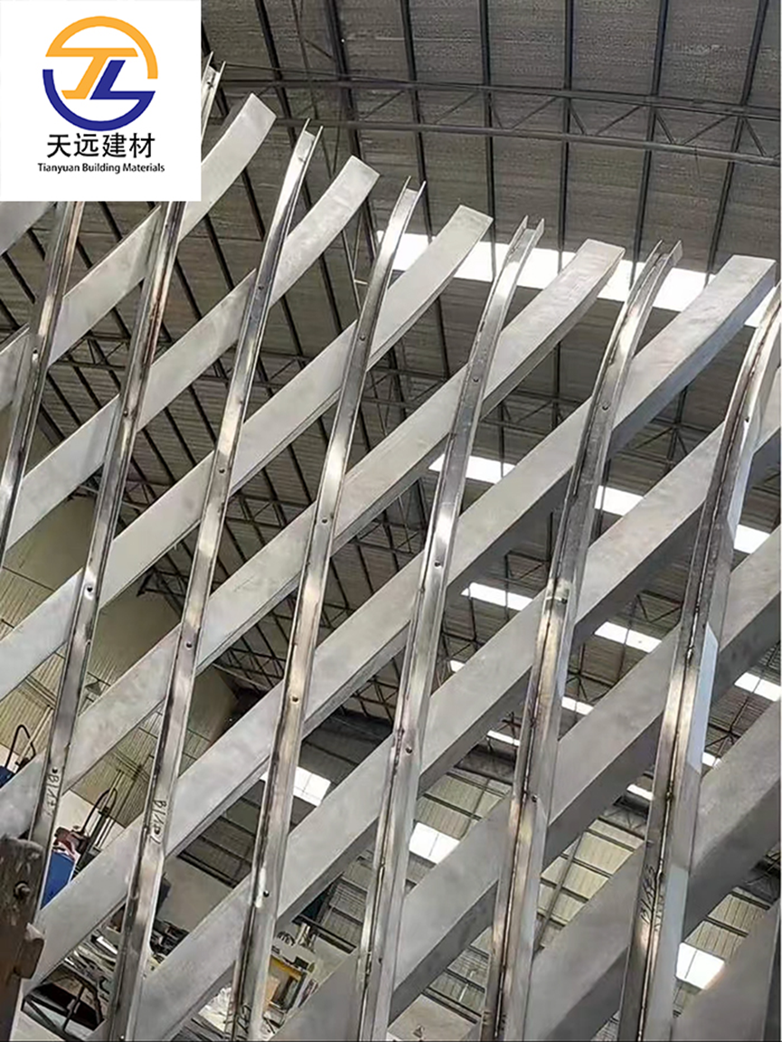 50*100mm white twisted aluminum square tube profiles