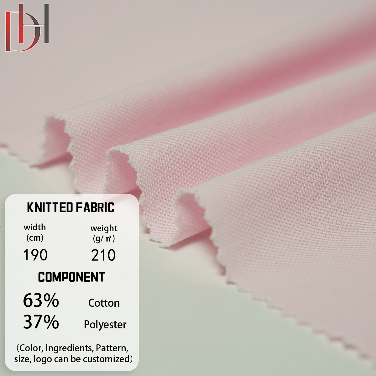 Wholesale Customizable Pique Knit Fabric Cotton Polyester Blended For Clothing Importers