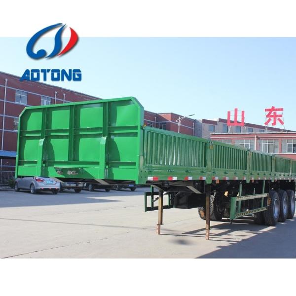 9.00-22.5 Rim Tri Axles Drop Side Wall Semi Trailer for Cargo Transport in Russia