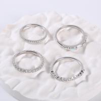 1.30g 925 CZ Engagement Ring Unisex Silver Wedding Rings For Couple