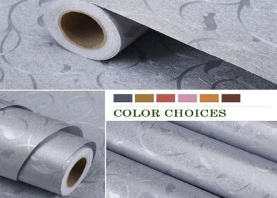 Environmental - friendly PVC Self Adhesive Wallpaper , Gray Color 60cm * 50m Per Roll