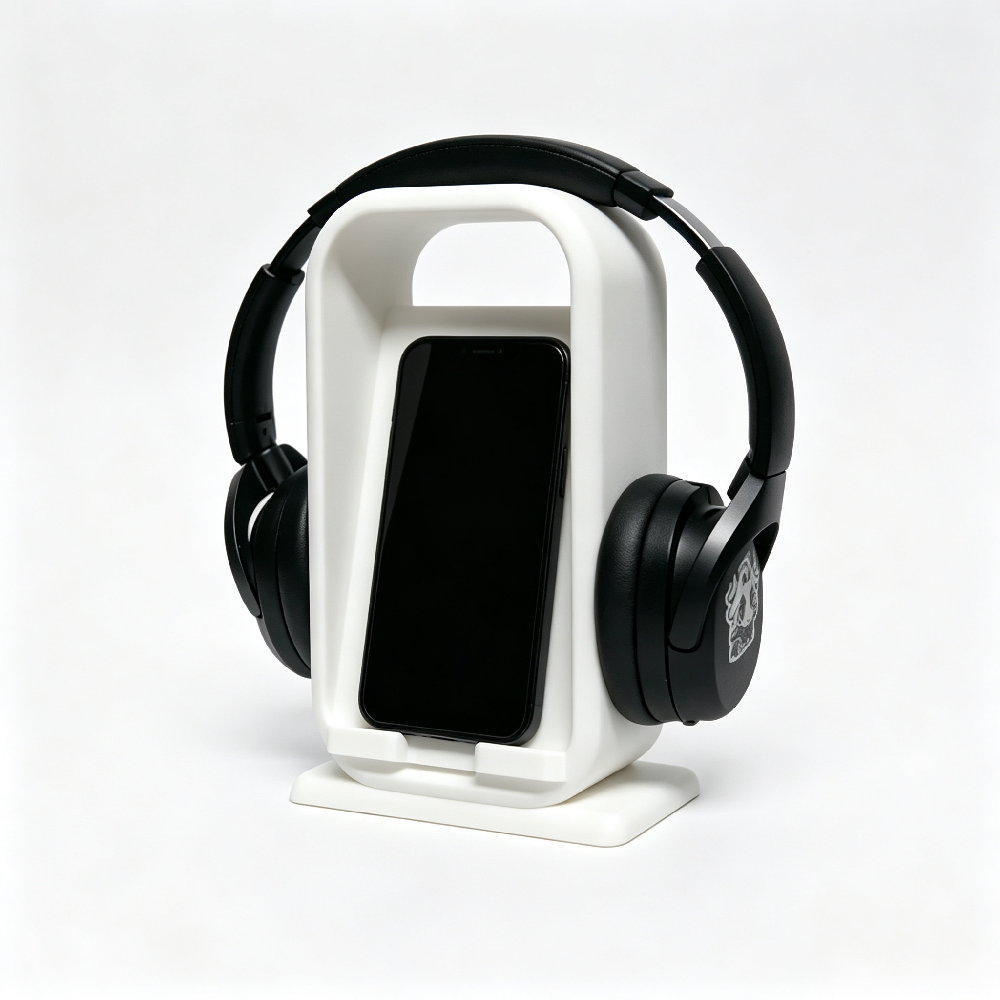 Personalized Digital 3D Printing Rounded Frame Dual Function Phone Headphone Holder