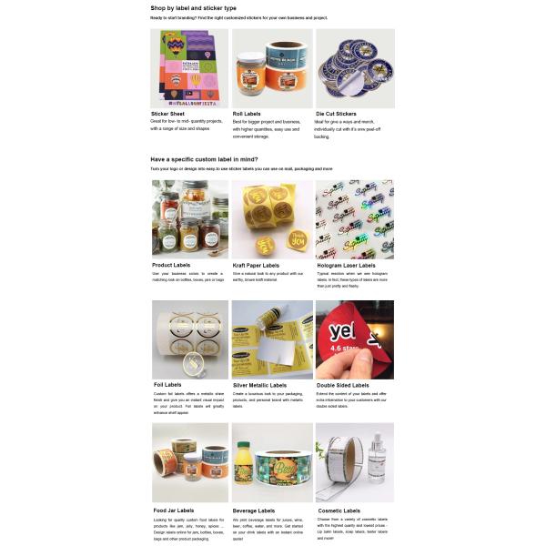 Gold Foil Hot Stamping Self Adhesive Transparent Packaging Label Stickers Printing