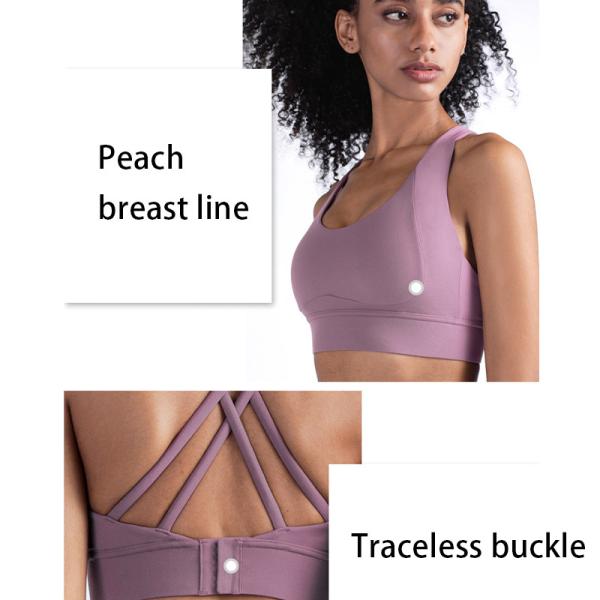 Пряжки Traceless бюстгальтера 7 спорт женщин Nuls цветов верхняя часть урожая амортизатора удара сексуальной задняя