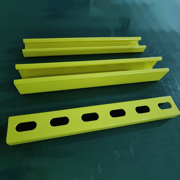 Yellow Coated Metal Framing Strut Channel Anti Rust Spray Painted Perforated C Channel