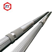 Eixo extrusor de parafuso de plástico CPM240 para laminação a frio de material pré-duro petroquímico 1.2343