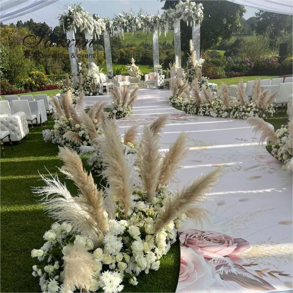 Оптовая торговля Большой пушистый букет травы Пампа искусственные цветы для украшения свадьбы