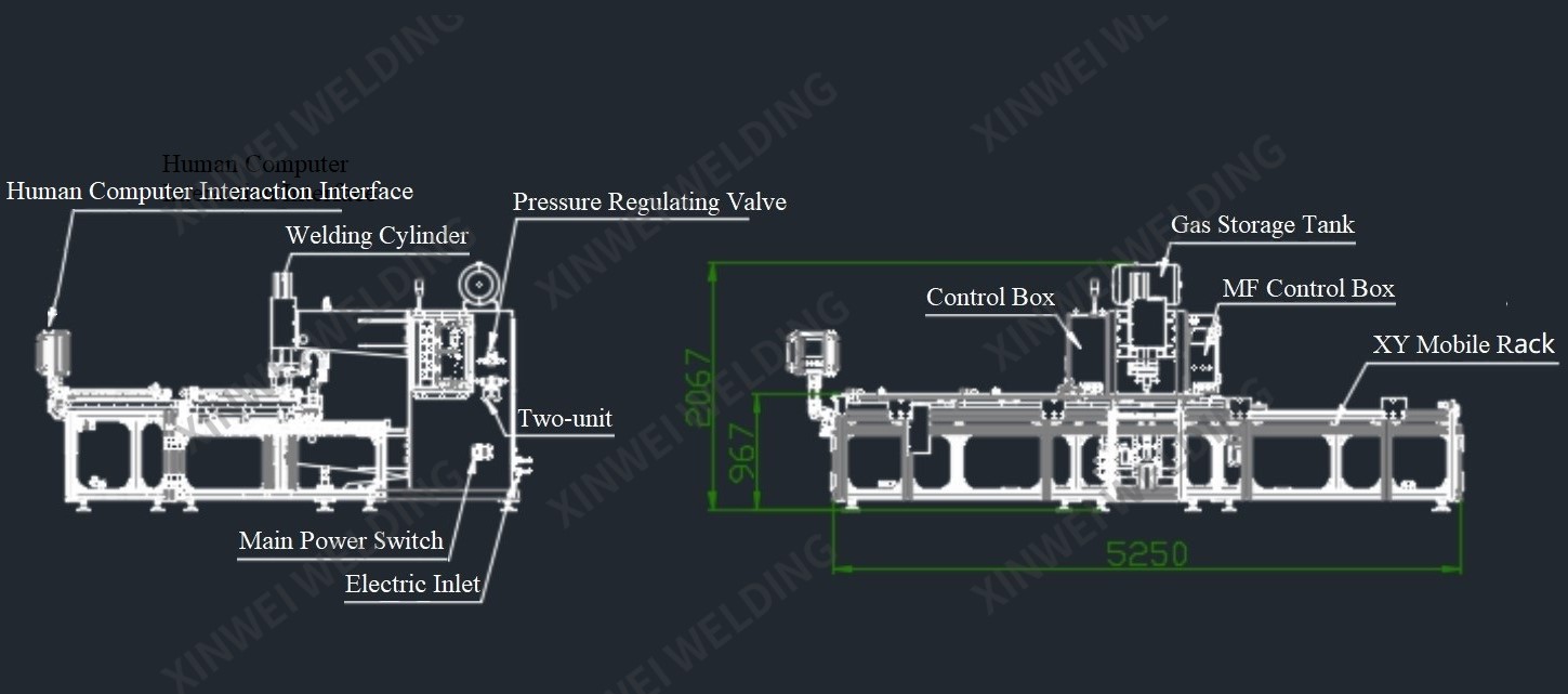Automatic CNC XY Axis MFDC Spot Welding Machine for Sheet Metal Production