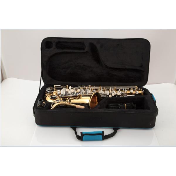 Musical instruments High F# Eb Key Golden Lacquer Alto Saxophone China Customized China Made Straight Saxophone