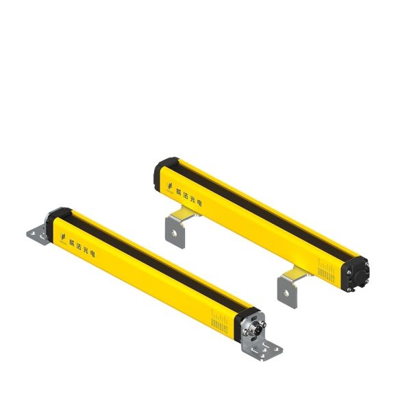 Sensor de barrera de luz de seguridad con resolución de 45 mm IP65, cableado, sincronizado, PNP, NPN, 10 cortinas de luz infrarroja