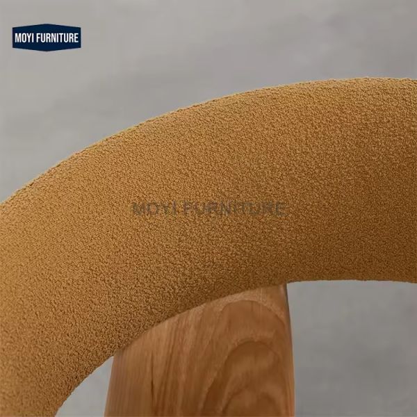 Moyi Ash Solid Wood Low-back Arm Dining Chair