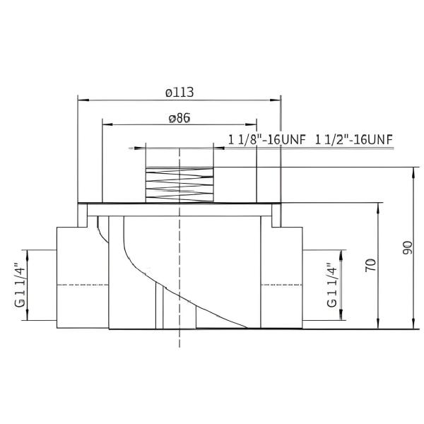 YL Oil Filter Base Threaded Joint 11/8