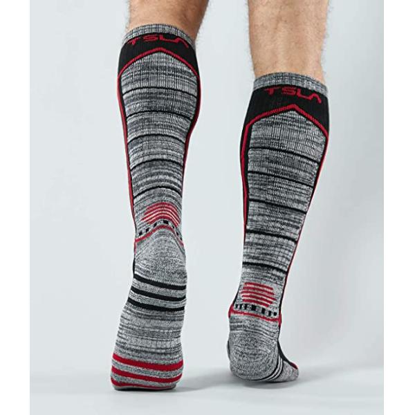 Gender-Neutral Winter Ski Socks Warm Thermal Calf Compression Snowboard Socks for Cold